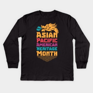 Aapi month gift :Asian Pacific American Heritage Kids Long Sleeve T-Shirt